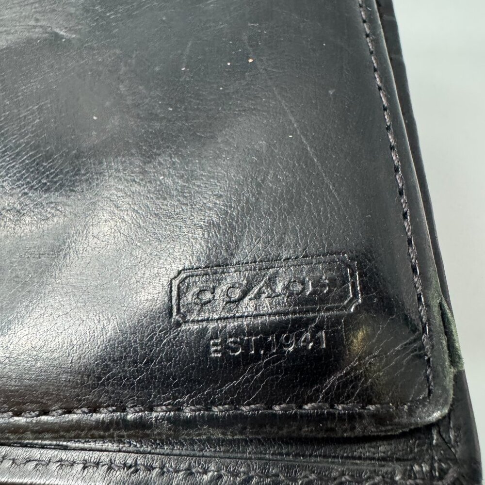 Coach Black Leather Bifold Wallet - Picture 8 of 12